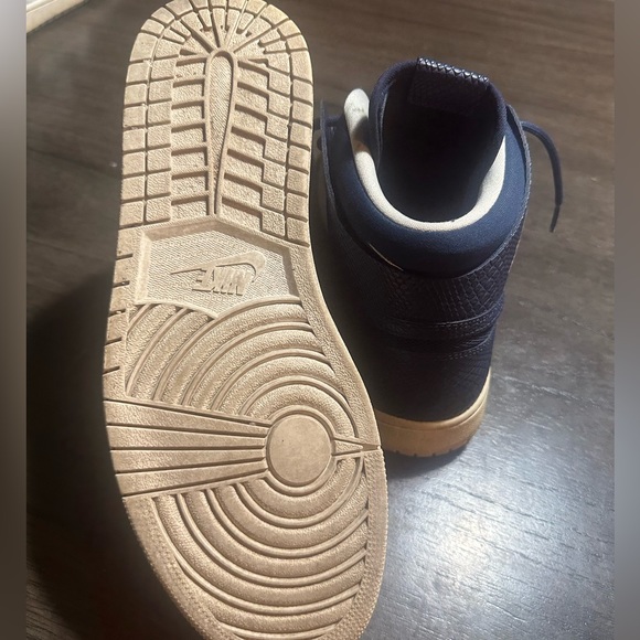 Air Jordan 1 Nouveau 'Navy Snakeskin' with cutout mesh swoosh! - Picture 7 of 8